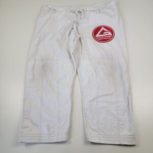 Gracie Barra Pants Adult A5 White Atleta Jiu Jitsu Pants Ripstop Drawstring GI